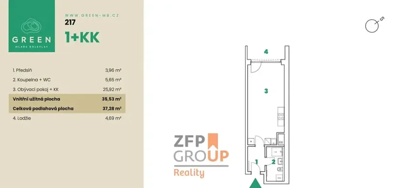 Prodej bytu 1+kk, Mladá Boleslav, 74 m2