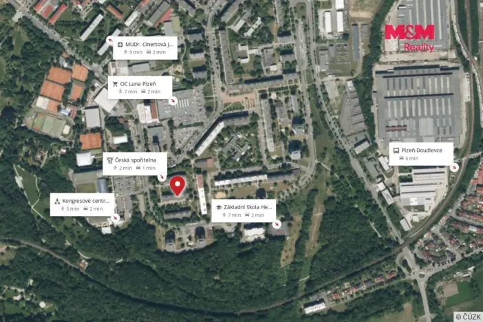 Prodej bytu 3+1, Plzeň - Jižní Předměstí, U Borského parku, 64 m2