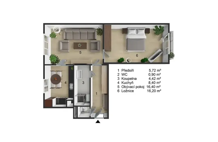 Prodej bytu 2+1, Teplice, Štúrova, 56 m2