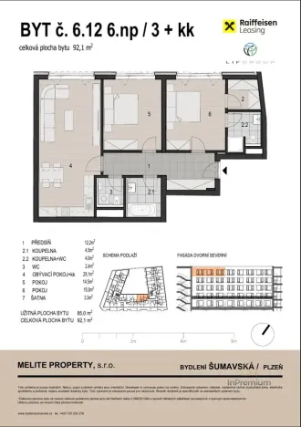 Prodej bytu 3+kk, Plzeň - Východní Předměstí, Šumavská, 92 m2