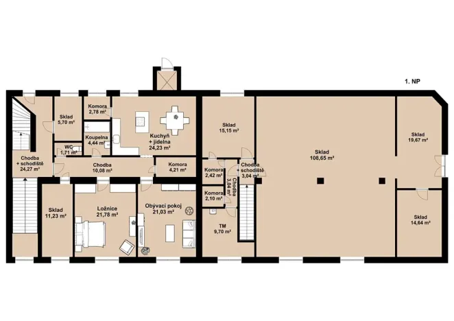 Prodej vícegeneračního domu, Vejprty, náměstí T. G. Masaryka, 932 m2