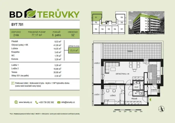 Prodej bytu 2+kk, Třebíč - Horka-Domky, Družstevní, 73 m2