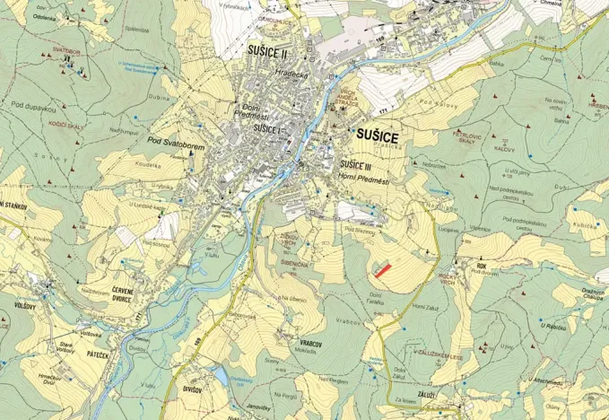 Prodej louky, Sušice, 1642 m2