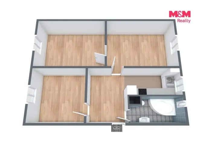 Prodej bytu 3+1, Horní Slavkov, Dlouhá, 64 m2
