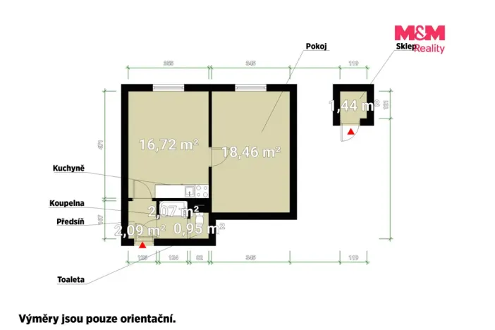 Prodej bytu 1+1, Plzeň - Skvrňany, Lábkova, 40 m2
