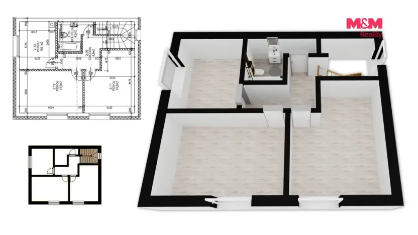Prodej rodinného domu, Králův Dvůr, Fibichova, 97 m2