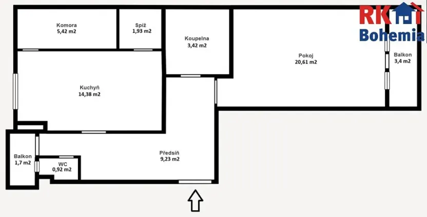 Prodej bytu 1+1, Praha - Košíře, Plzeňská, 55 m2