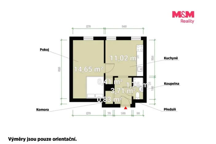 Pronájem bytu 1+1, Plzeň - Východní Předměstí, Slovanská, 32 m2