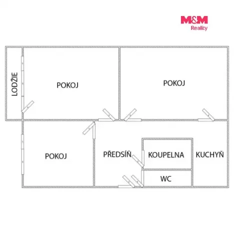 Pronájem bytu 3+1, Ostrava - Zábřeh, Volgogradská, 67 m2