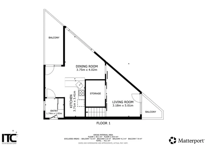 Prodej bytu 2+kk, Praha - Vysočany, Skloněná, 74 m2
