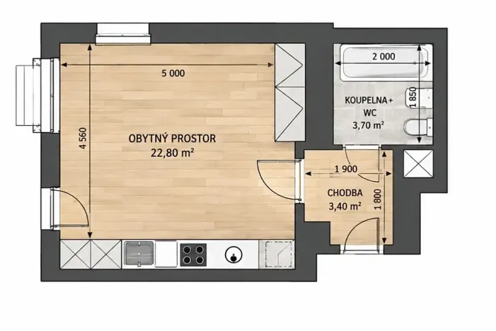 Prodej bytu 1+kk, Praha - Dejvice, Zikova, 64 m2