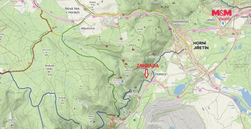 Prodej zahrady, Horní Jiřetín - Černice, 1628 m2