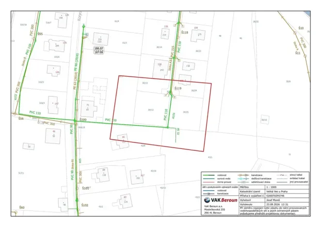 Prodej pozemku pro bydlení, Veliká Ves, Na Miskách, 926 m2