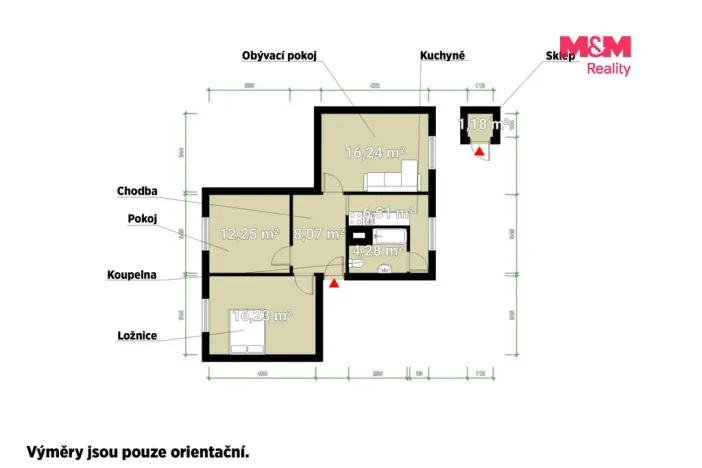 Prodej bytu 3+1, Sokolov, Marie Majerové, 65 m2
