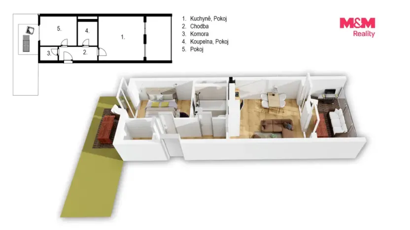 Prodej bytu 2+kk, Praha, Olgy Havlové, 53 m2