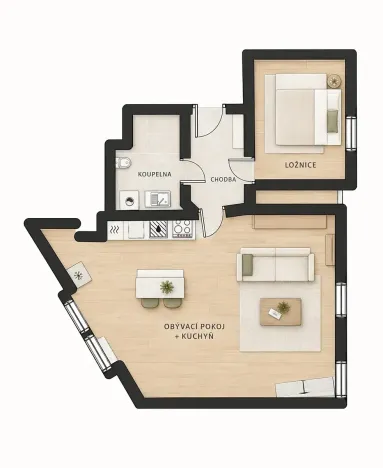 Prodej bytu 2+kk, Praha - Vysočany, Na vysočanských vinicích, 65 m2