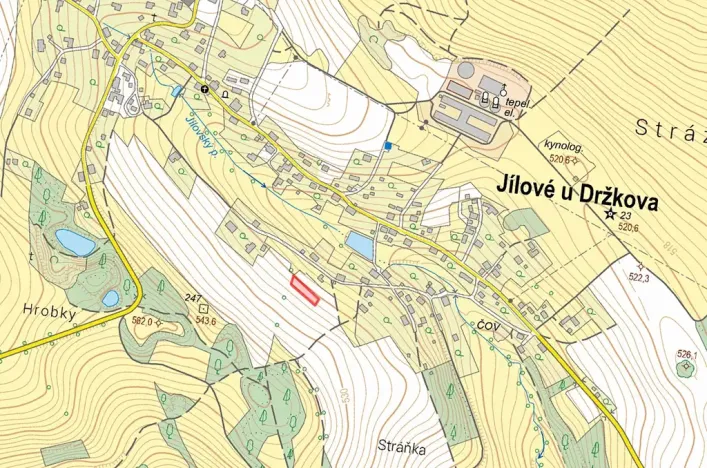 Prodej pozemku pro bydlení, Jílové u Držkova, 513 m2