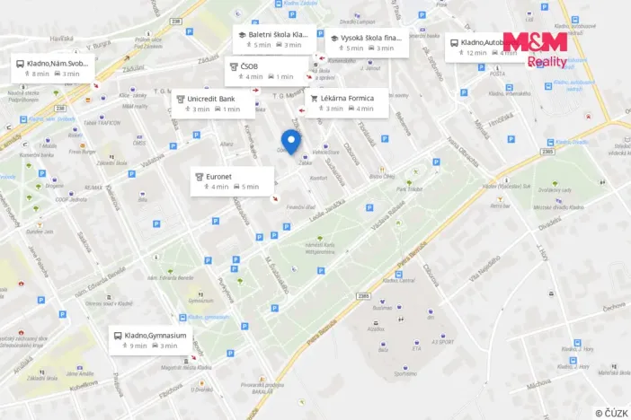 Pronájem bytu 2+kk, Kladno, Osvoboz. pol. vězňů, 26 m2
