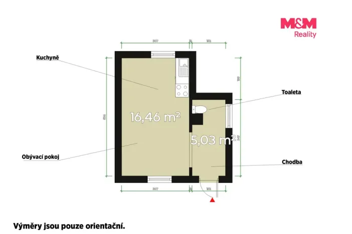Prodej chaty, Dolany, 21 m2