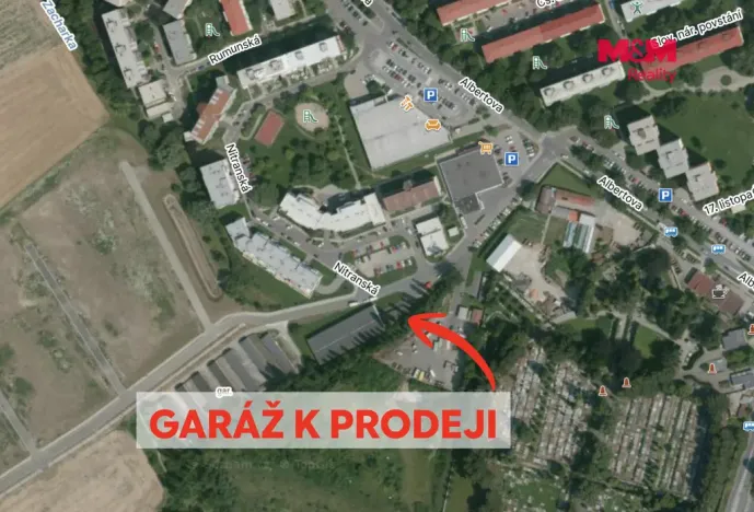 Prodej garáže, Kroměříž, Albertova, 19 m2
