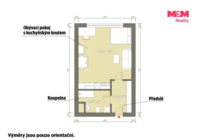 Prodej bytu 1+kk, Plzeň - Jižní Předměstí, Stehlíkova, 39 m2
