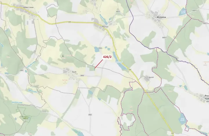 Dražba lesa, Volfířov, 592 m2