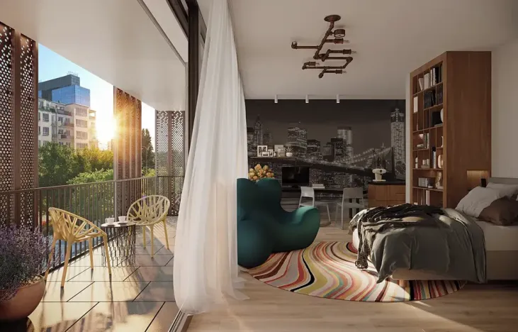 Prodej bytu 1+kk, Praha - Holešovice, Dělnická, 40 m2
