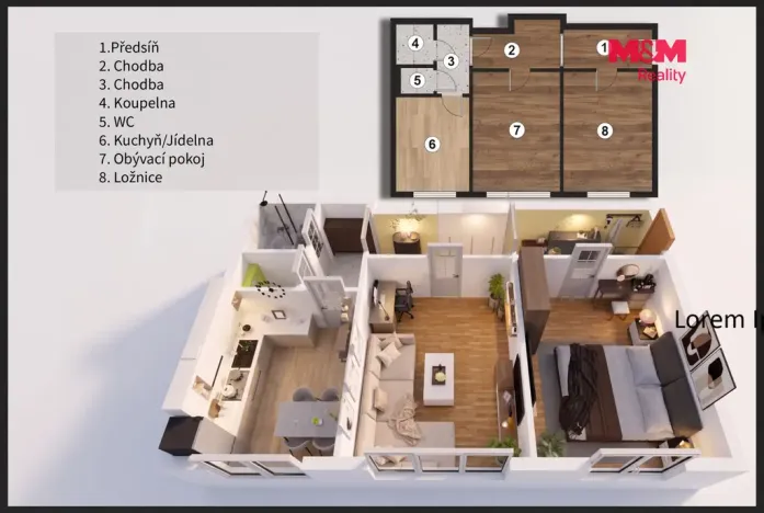 Prodej bytu 2+1, Praha - Strašnice, Jevanská, 68 m2