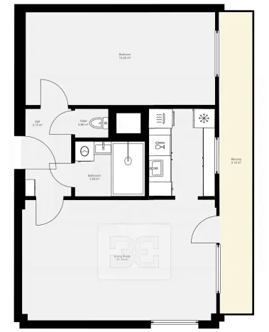 Pronájem bytu 2+kk, Praha - Hlubočepy, Devonská, 52 m2