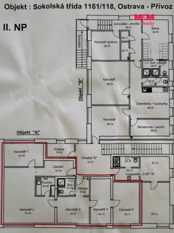 Pronájem kanceláře, Ostrava - Přívoz, Sokolská třída, 94 m2