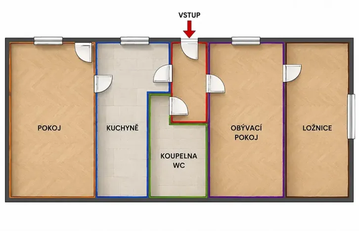 Prodej rodinného domu, Vlkov pod Oškobrhem, 82 m2