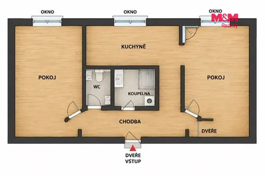 Prodej bytu 2+1, Jablonec nad Nisou, Budovatelů, 60 m2