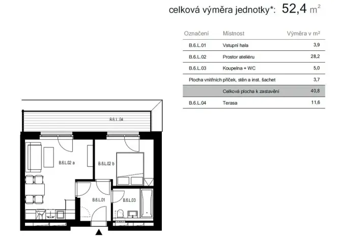 Pronájem kanceláře, Brno, třída Generála Píky, 50 m2