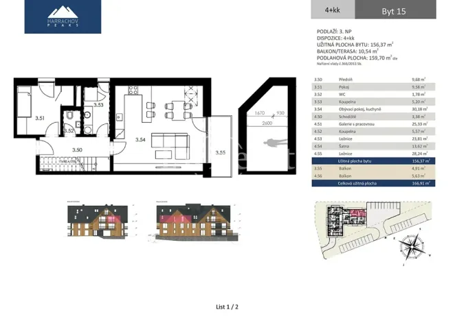 Prodej bytu 4+kk, Harrachov, 167 m2