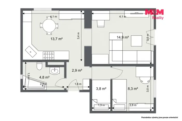 Prodej bytu 3+kk, Horní Slavkov, Zahradní, 48 m2