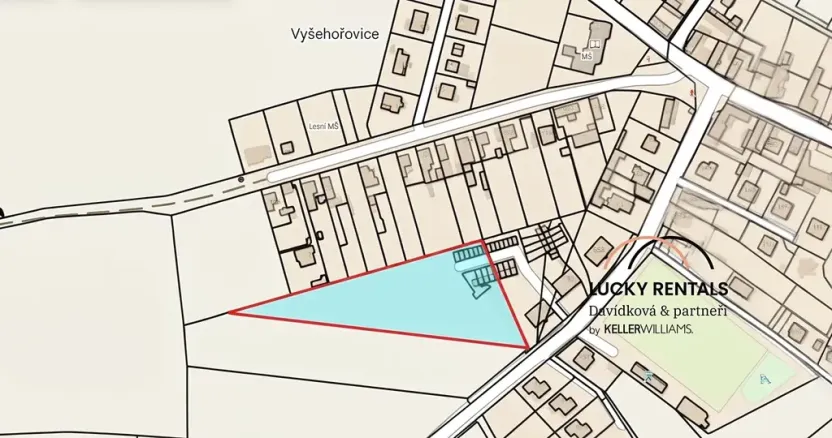 Prodej podílu pozemku pro bydlení, Vyšehořovice, 7383 m2