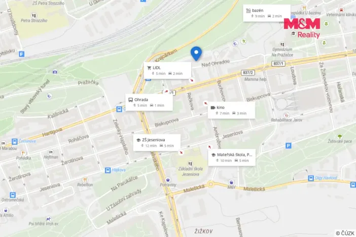 Prodej bytu 2+kk, Praha - Žižkov, Nad Ohradou, 63 m2