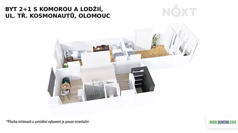 Prodej bytu 2+1, Olomouc, tř. Kosmonautů, 60 m2