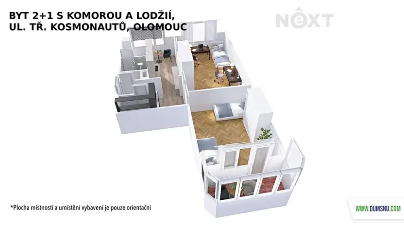 Prodej bytu 2+1, Olomouc, tř. Kosmonautů, 60 m2