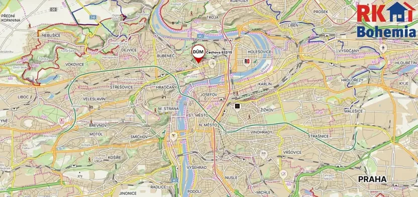 Prodej bytu 3+1, Praha - Bubeneč, Čechova, 125 m2