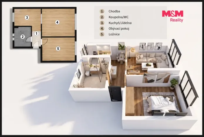 Pronájem bytu 2+1, Beroun - Beroun-Město, Třída Míru, 56 m2