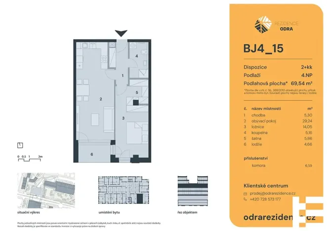 Prodej bytu 2+kk, Praha - Bohnice, Lodžská, 61 m2