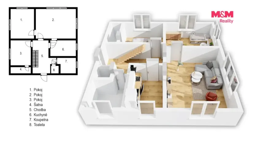 Pronájem bytu 3+1, Rychnov nad Kněžnou, Jabloňová alej, 70 m2