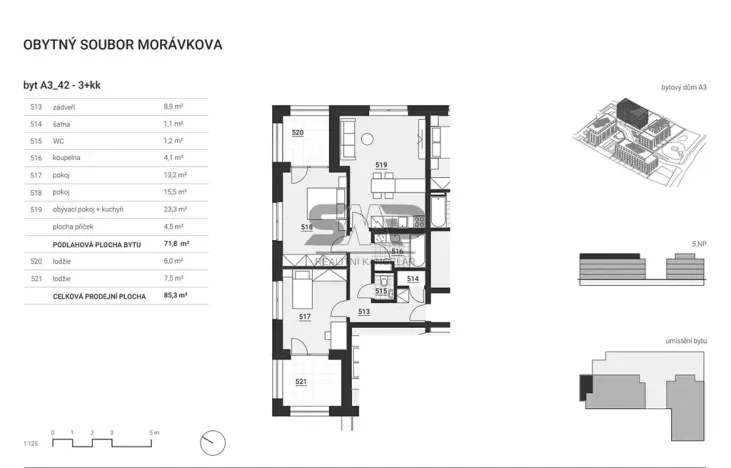 Prodej bytu 3+kk, Vyškov, Morávkova, 71 m2