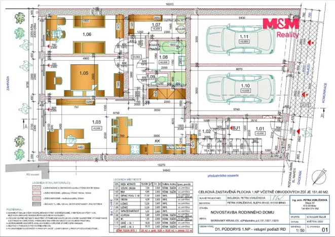 Prodej pozemku pro bydlení, Moravský Krumlov, Palackého, 343 m2