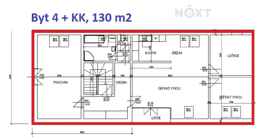 Pronájem bytu 4+kk, Tábor, U Jednoty, 130 m2