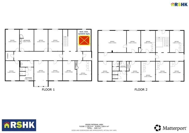 Pronájem kanceláře, Hradec Králové, Akademika Bedrny, 602 m2