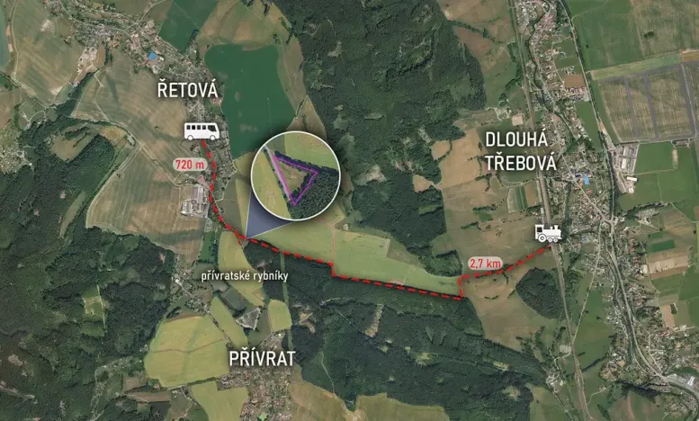 Prodej louky, Přívrat, 3433 m2