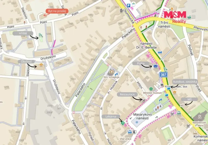 Prodej atypického bytu, Kojetín - Kojetín I-Město, Polní, 25 m2
