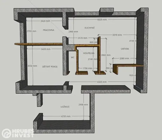 Prodej bytu 4+kk, Hradec Králové, Gebauerova, 68 m2